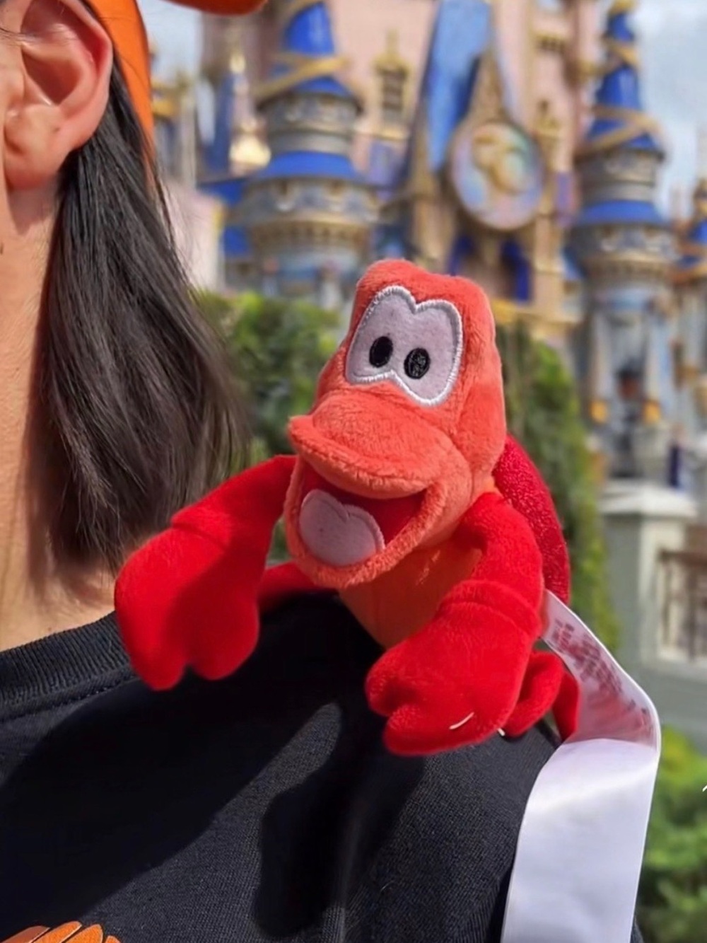 New Disney Plush Sebastian Shoulder Magnetic Pal, The Little Mermaid